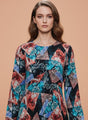 Rayon Printed Full Sleeve Maxi Dress