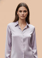 Lilac Regular Fit Summer Satin Shirt