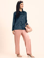 Luxury Satin Wide Leg Pants European Fabric  Blush Pink Glam Look