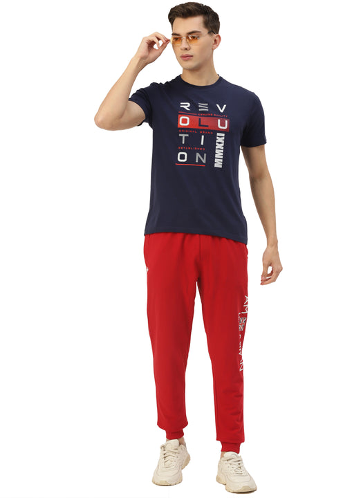 MENS PREMIUM COTTON LYCRA GRAPHIC HALF SLEEVE CREW NECK T-SHIRTS
