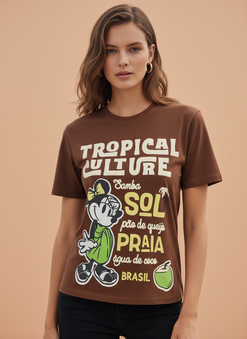 Women's Brown Oversized T-Shirt