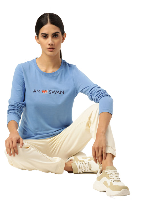 Women'S Premium Cotton Printed Full Sleeve T-Shirts