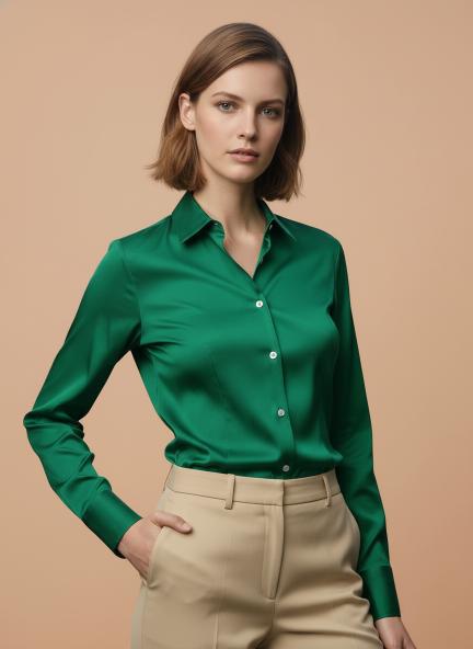 Castleton Green Regular Fit Summer Satin Shirt