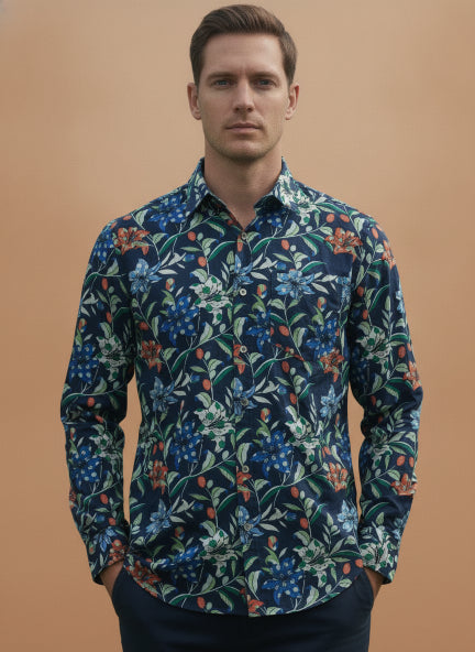 Amswan Men'S Premium Rayon Shirt With Print