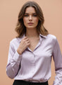 Blush Pink Regular Fit Summer Satin Shirt