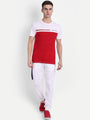 Mens Premium Cotton Colourblock Printed Half Sleeve Crew Neck T-Shirts