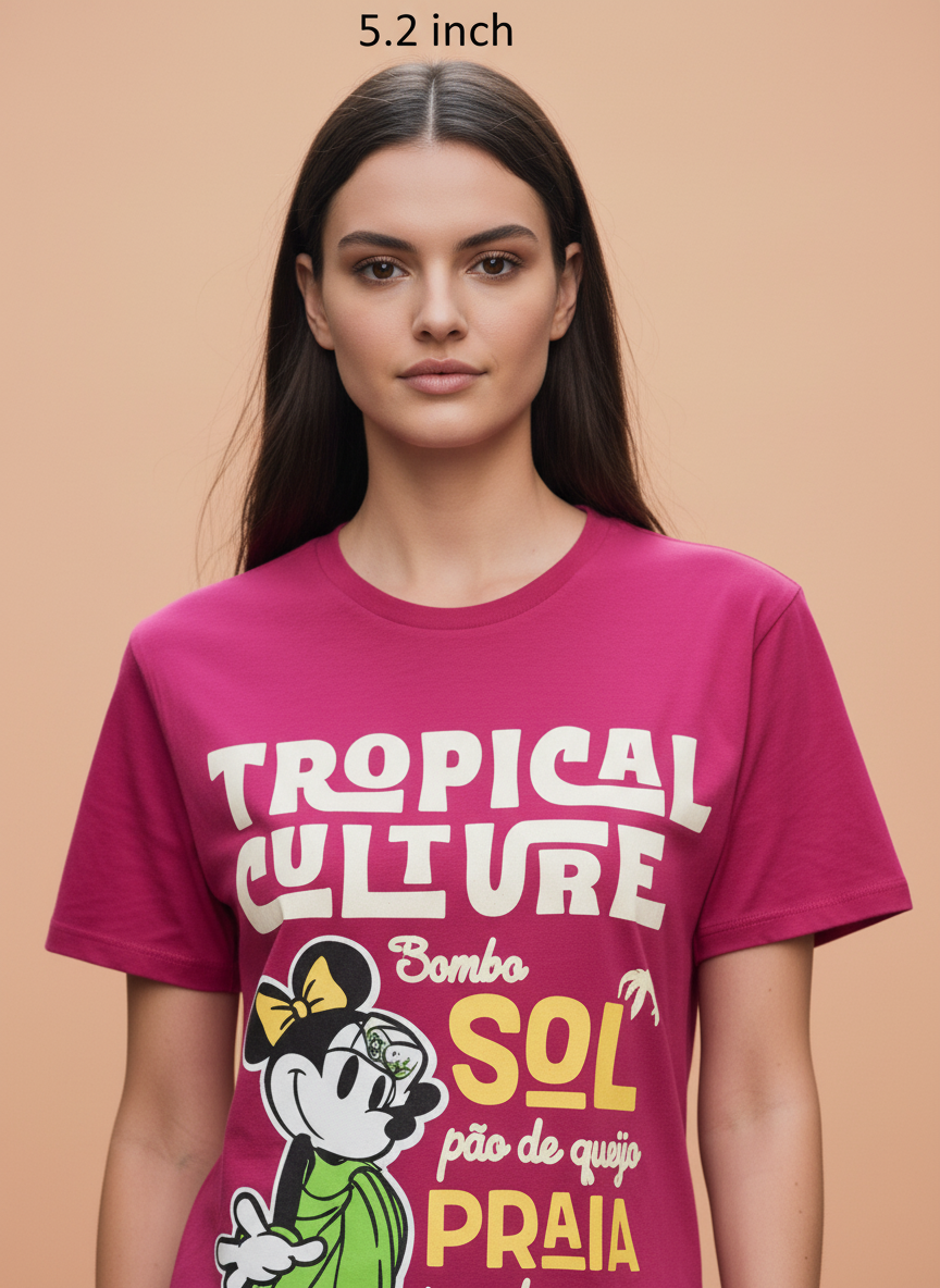 Magenta Tropical Minnie Mouse Oversized T-Shirt