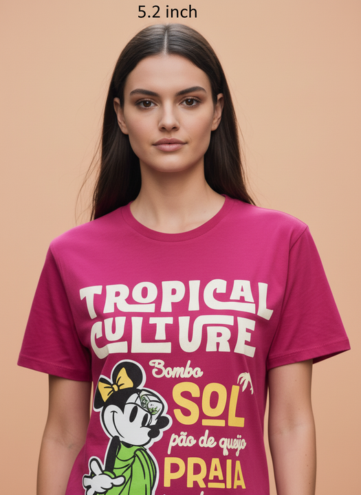 Magenta Tropical Minnie Mouse Oversized T-Shirt