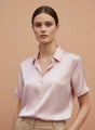 Short Sleeve European Satin Shirt