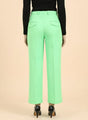 Banana Crepe Screamin Green Straight Fit Flap Pocket Trouser