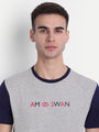 Mens Premium Cotton Printed Colourblock Half Sleeve T-Shirts