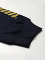 Mens Cotton Rich Lycra With Contrast Panel Printed Track Pants