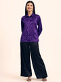 Luxury Modal Satin Shirt for Women  Purple