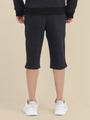 Mens Black Cotton Fleece Winter Shorts