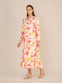 Rayon Printed Full Sleeve Maxi Dress