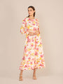 Rayon Printed Full Sleeve Maxi Dress