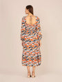 Rayon Printed A Line Full Sleeve Maxi Dress