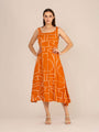 Rayon Printed Sleeveless Fit & Flare Maxi Dress