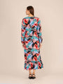 Rayon Printed Full Sleeve Maxi Dress