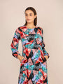 Rayon Printed Full Sleeve Maxi Dress