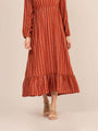 Rayon Printed Full Sleeve Maxi Dress