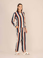 Women'S Premium Rayon Striped Coord Set