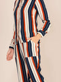 Women'S Premium Rayon Striped Coord Set