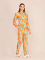 Women'S Premium Roman Satin Floral Coord Set