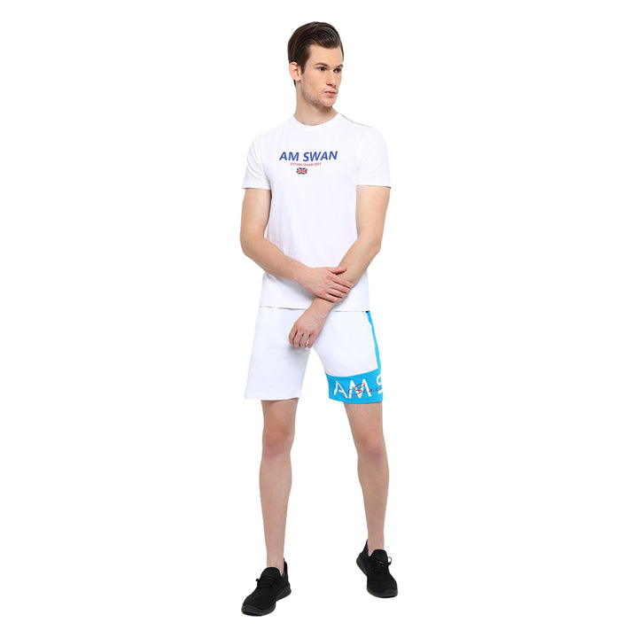 MENS COTTON RICH LYCRA GRAPHIC HALF SLEEVE CREW NECK T-SHIRTS