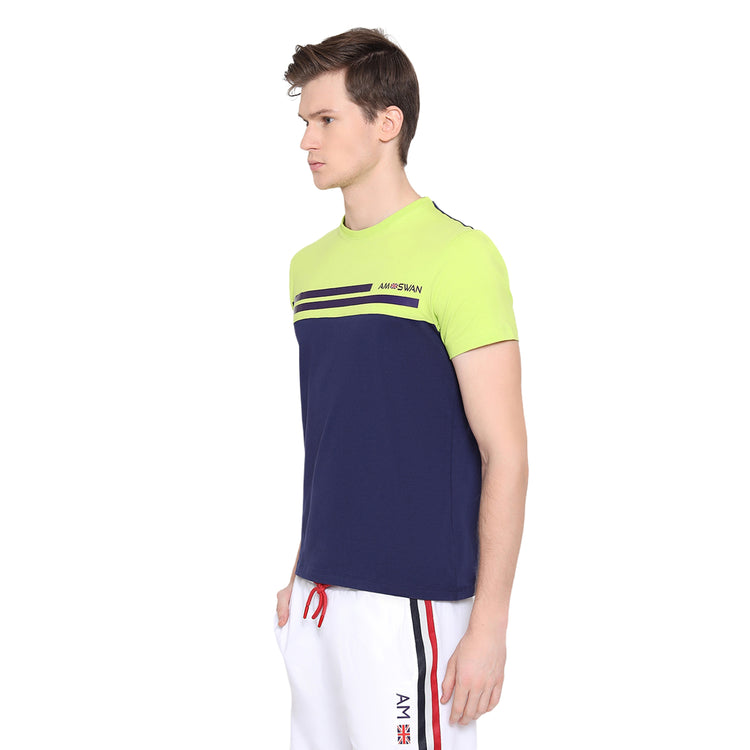 Mens Cotton Rich Lycra Half Sleeve Crew Neck T-Shirts