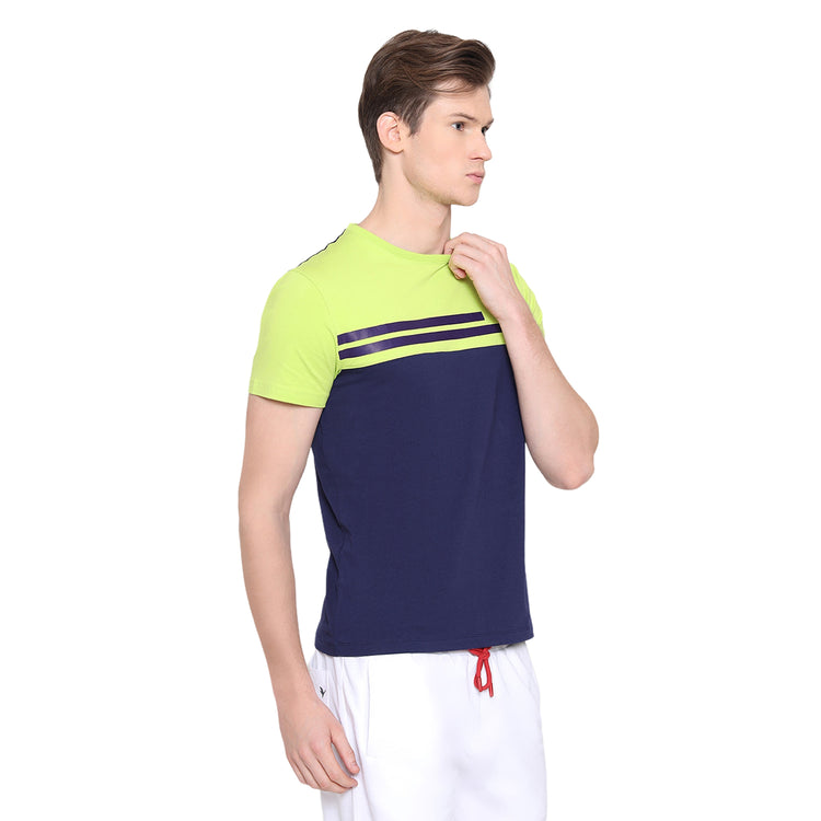 Mens Cotton Rich Lycra Half Sleeve Crew Neck T-Shirts