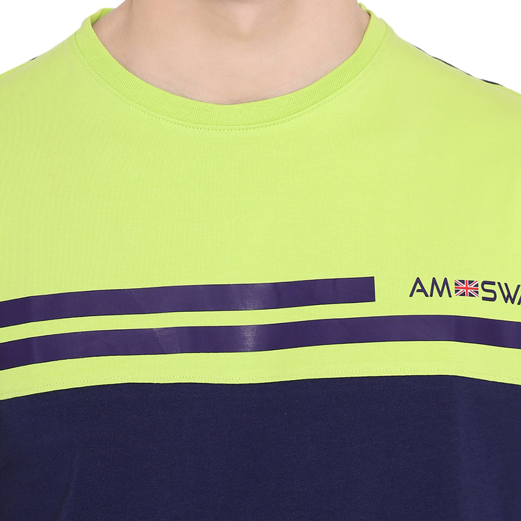 Mens Cotton Rich Lycra Half Sleeve Crew Neck T-Shirts
