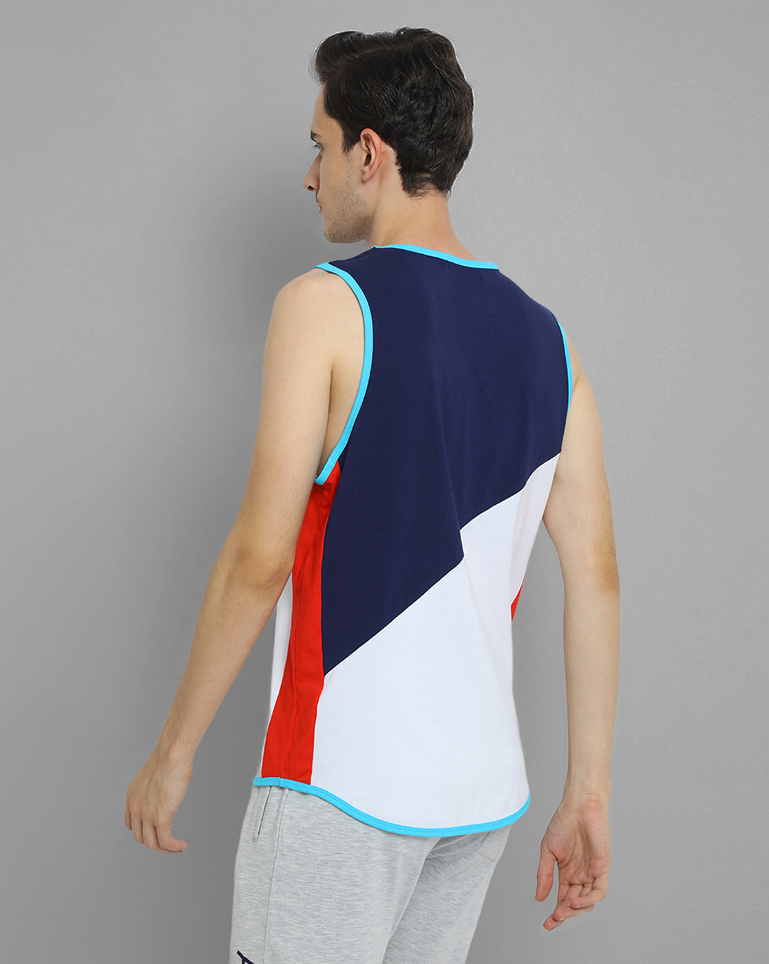MENS COTTON RICH LYCRA SLEEVELESS CREW NECK T-SHIRTS