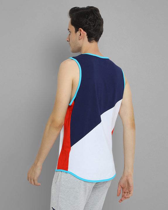 MENS COTTON RICH LYCRA SLEEVELESS CREW NECK T-SHIRTS