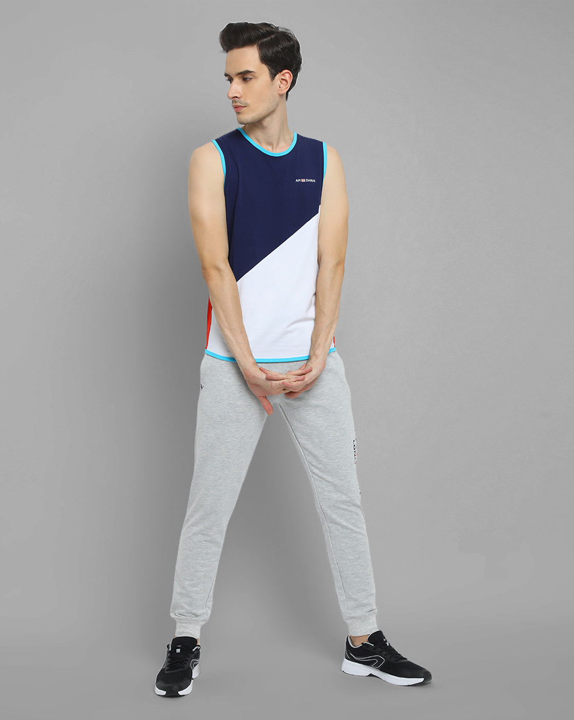 MENS COTTON RICH LYCRA SLEEVELESS CREW NECK T-SHIRTS