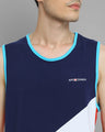 MENS COTTON RICH LYCRA SLEEVELESS CREW NECK T-SHIRTS