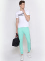 Mens Cotton Rich Lycra Straight Track Pant