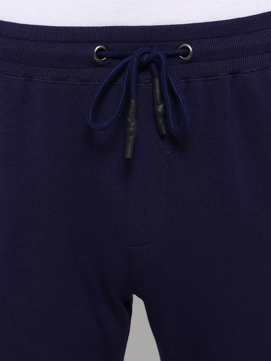Mens Cotton Rich Lycra Track Pant With Side Printed Tape