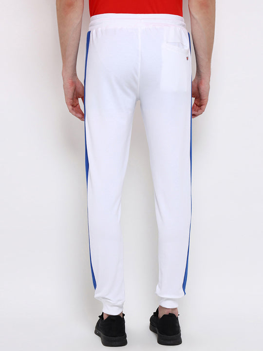 Mens Cotton Rich Lycra Track Pant With Side Stripe