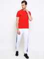 Mens Cotton Rich Lycra Track Pant With Side Stripe