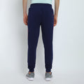 MENS PREMIUM COTTON COLOURBLOCKED PRINTED TRACK PANTS