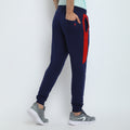 MENS PREMIUM COTTON COLOURBLOCKED PRINTED TRACK PANTS