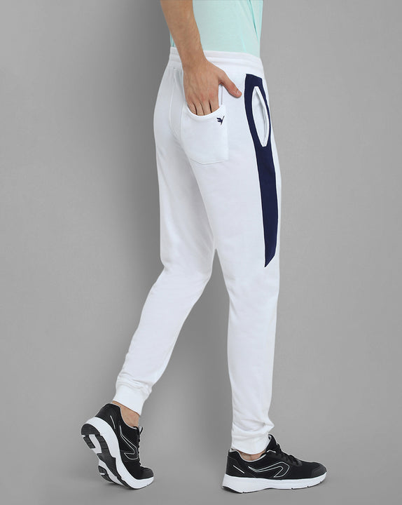 Mens Premium Cotton Colourblocked Printed Track Pants