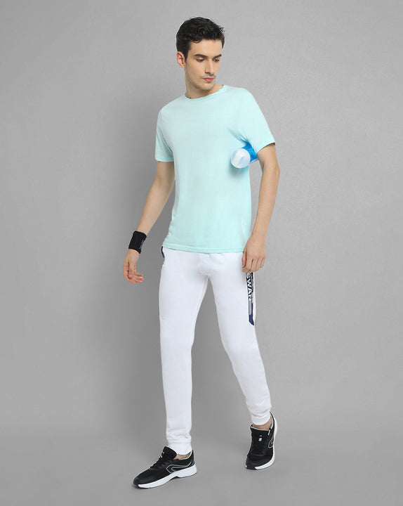 Mens Premium Cotton Colourblocked Printed Track Pants