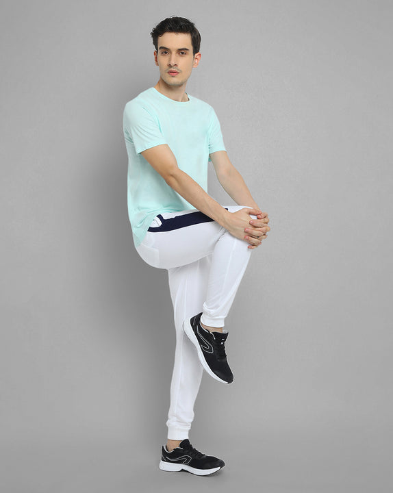 Mens Premium Cotton Colourblocked Printed Track Pants