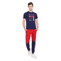 Mens Premium Cotton Colourblocked Printed Track Pants