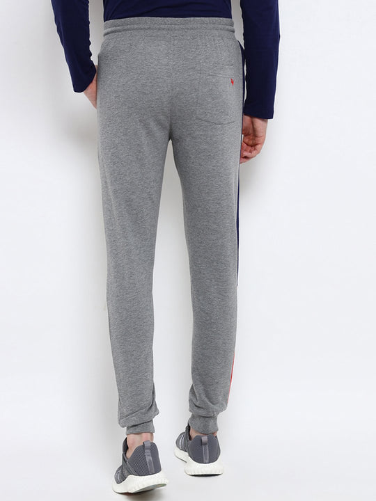 Mens Premium Cotton Colourblocked Printed Track Pants