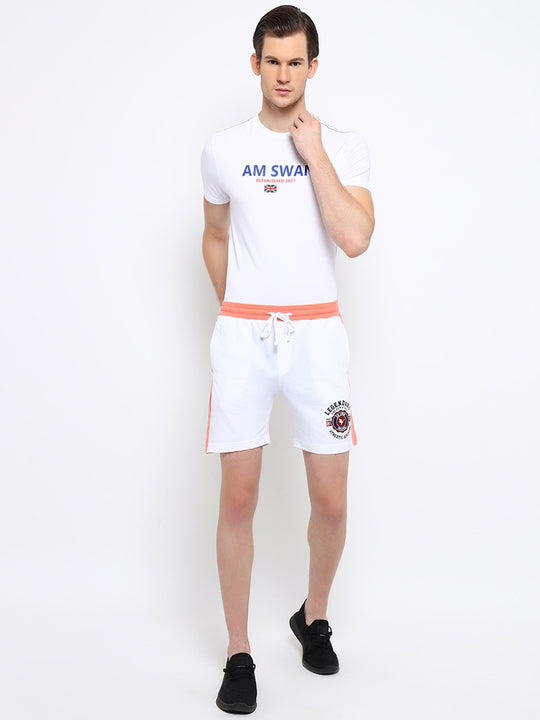Mens Premium Cotton Colourblocked Printed Shorts