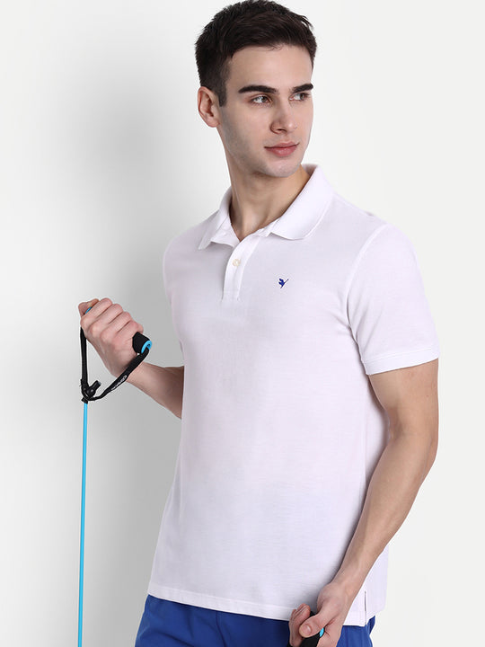 Premium White Cotton Half Sleeve Polo