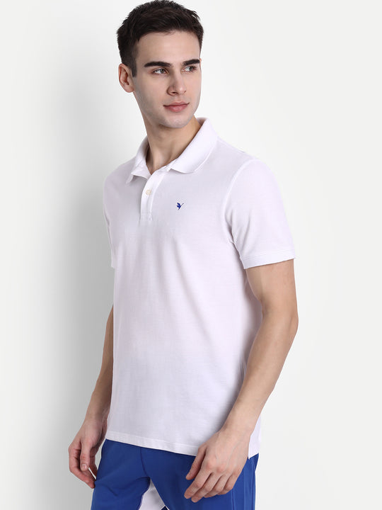 Premium White Cotton Half Sleeve Polo